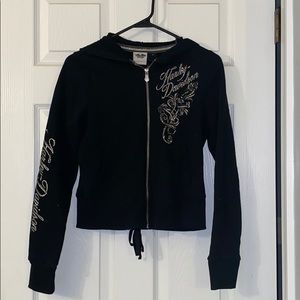 Harley Davidson sequin zipped jacket